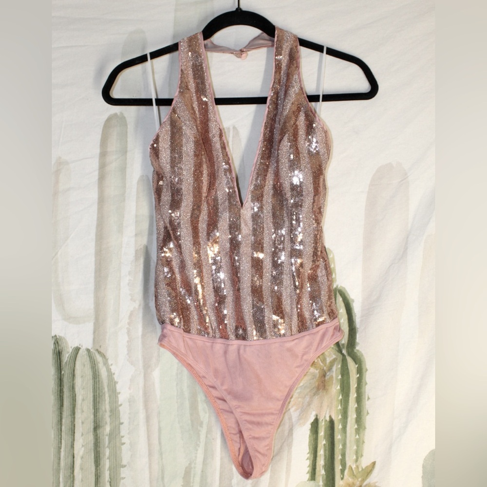 Miss Avenue Halter Sequin Bodysuit 🌵